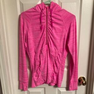 Athleta | Quarter Zip Pullover Hoodie Top Pink Small
